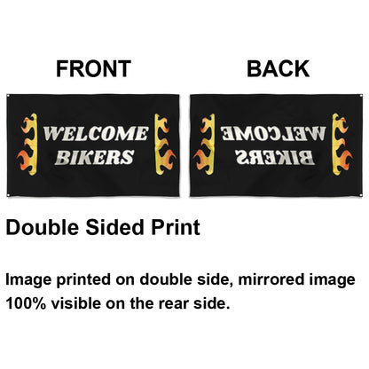 Fyon Welcome Biker Flag Indoor and Outdoor Banner