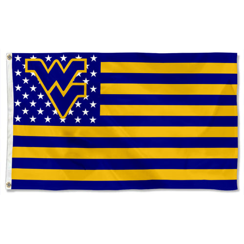 Fyon West Virginia Mountaineers Stars and Stripes Flag Banner