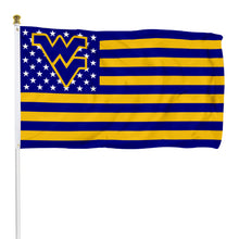 Fyon West Virginia Mountaineers Stars and Stripes Flag Banner