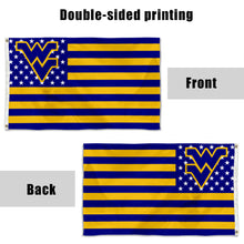 Fyon West Virginia Mountaineers Stars and Stripes Flag Banner