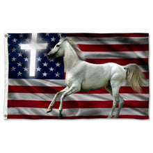 Fyon White Horse Flag 41775  Indoor and outdoor banner