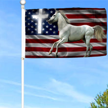 Fyon White Horse Flag 41775  Indoor and outdoor banner