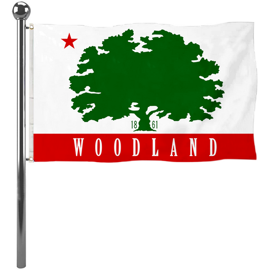 Fyon Woodland, California Flag Banner