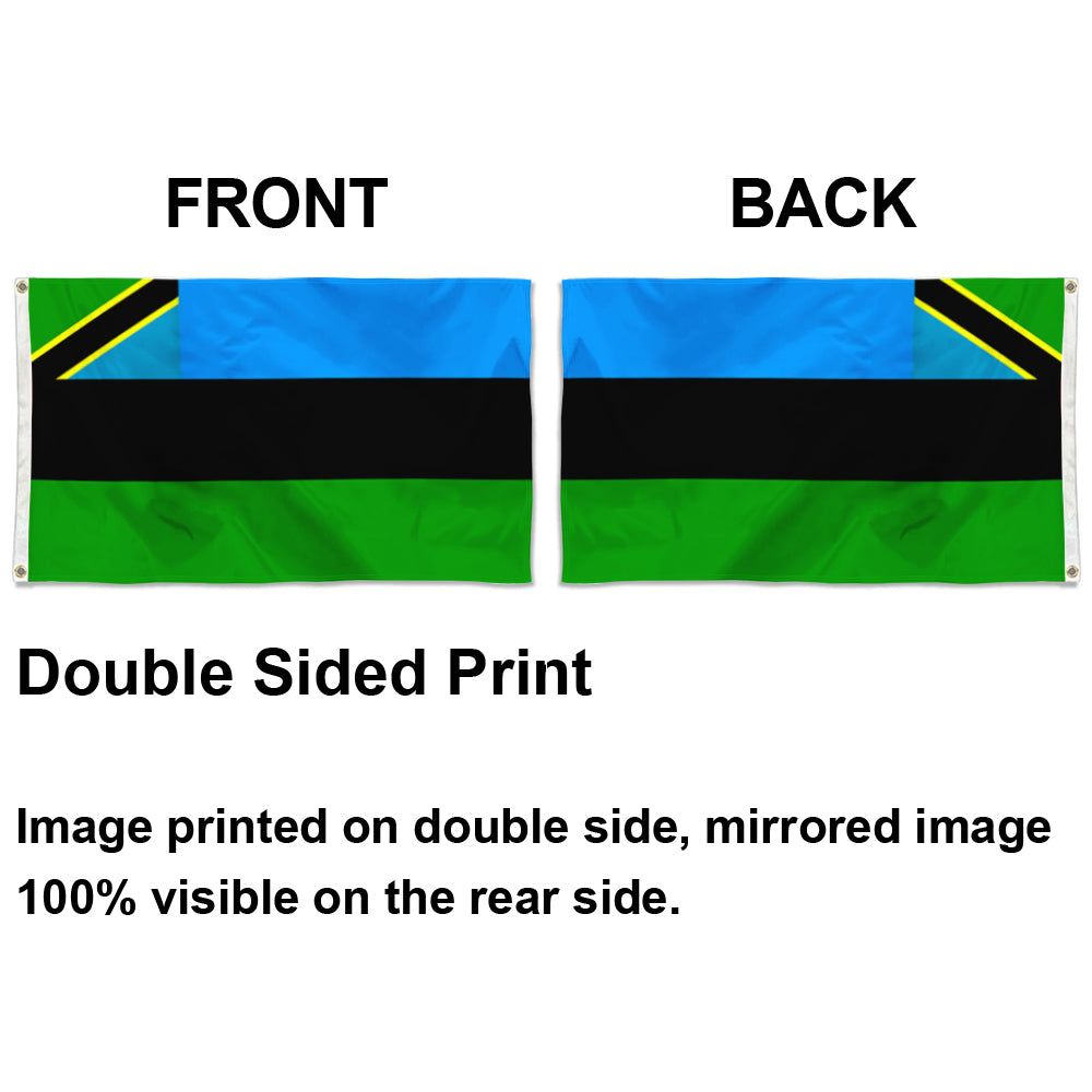 Fyon ZANZIBAR, Tanzania Flag Indoor and outdoor banner
