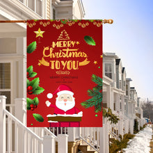 Fyon Merry Christmas Santa Claus Decorative Double Sided Vertical House Garden Flag 28x40inch --GF101801