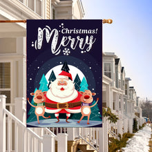 Fyon Merry Christmas Santa Claus Decorative Double Sided Vertical House Garden Flag 28x40inch --GF101803