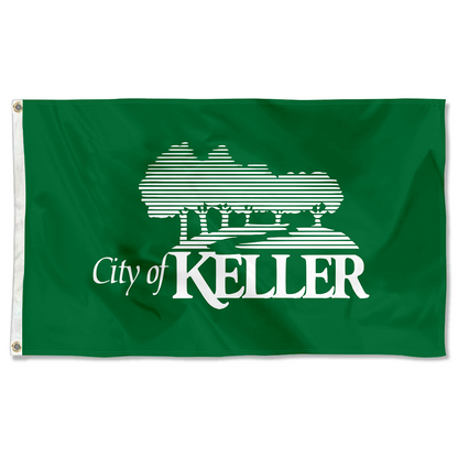 Fyon keller, Texas flag green banner