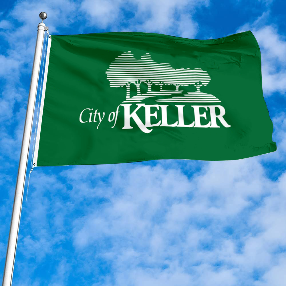 Fyon keller, Texas flag green banner