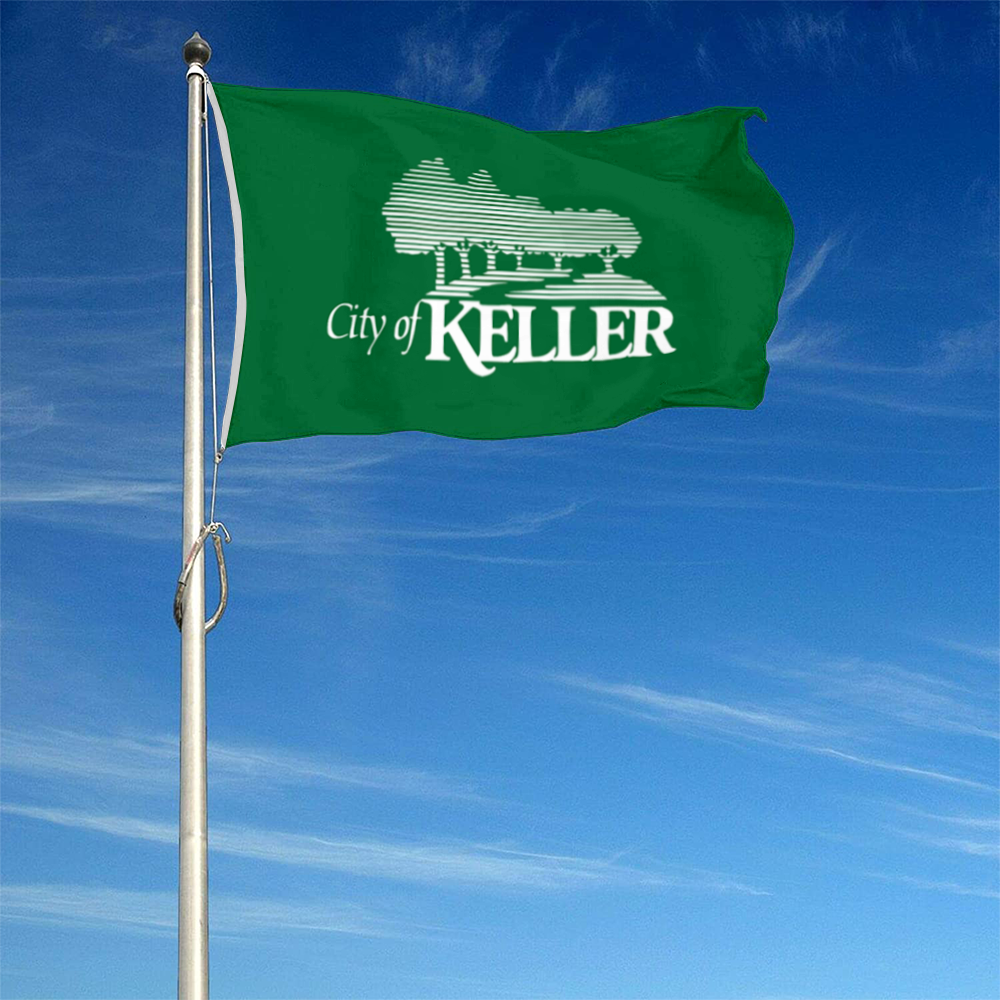 Fyon keller, Texas flag green banner