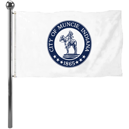 Fyon logo of Muncie, Indiana flag  Banner