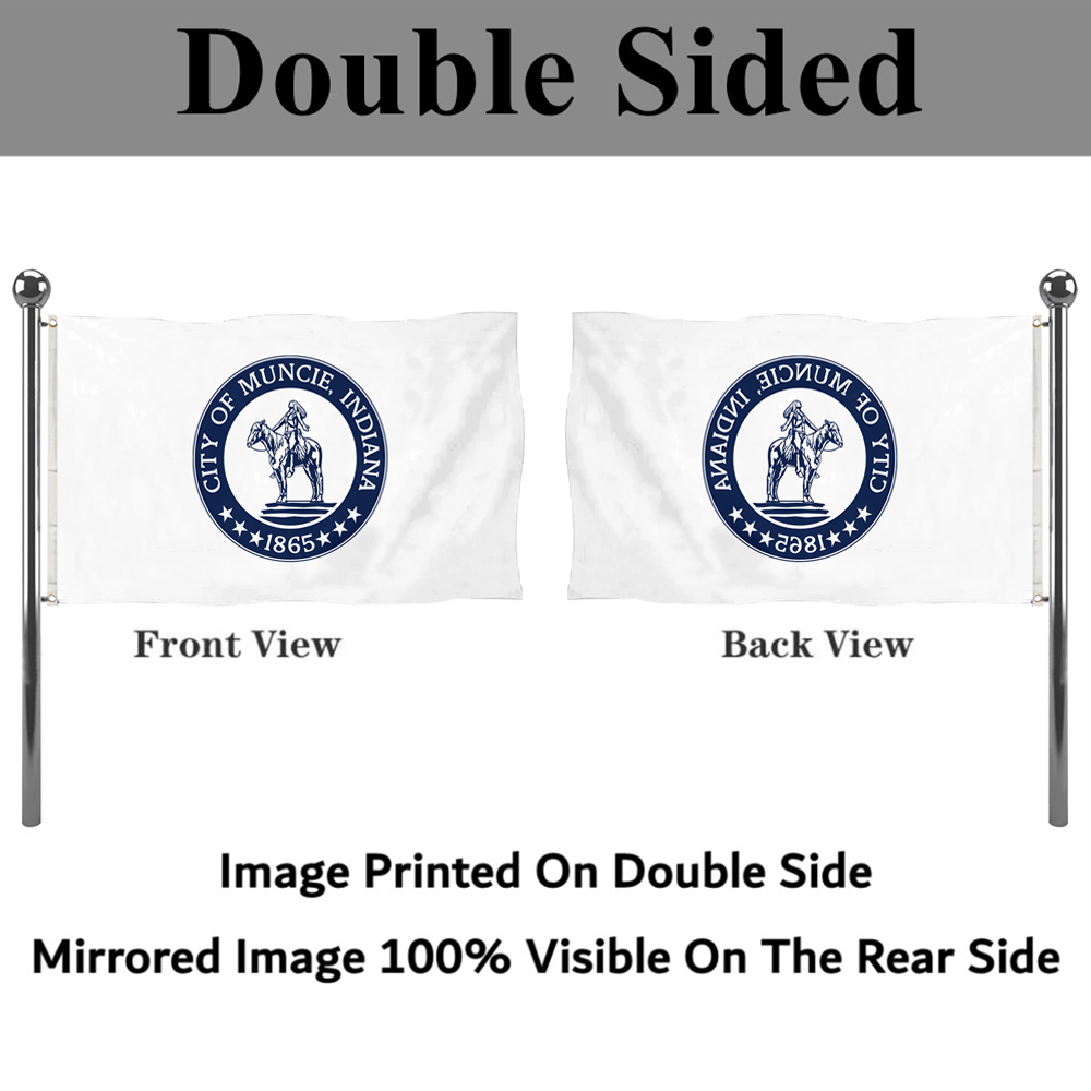 Fyon logo of Muncie, Indiana flag  Banner
