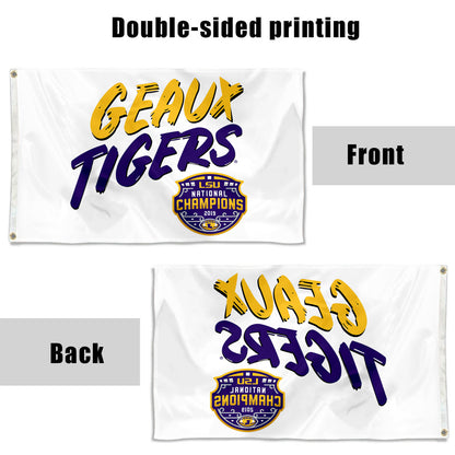 Fyon lsu tigers national champions flag Indoor and outdoor banner